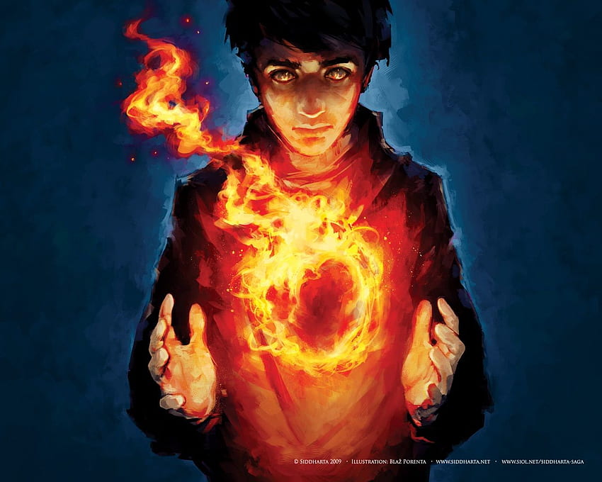 api, Penyihir, api, lingkaran, seni fantasi, sihir, karya seni, anak-anak - Wallpaper HD