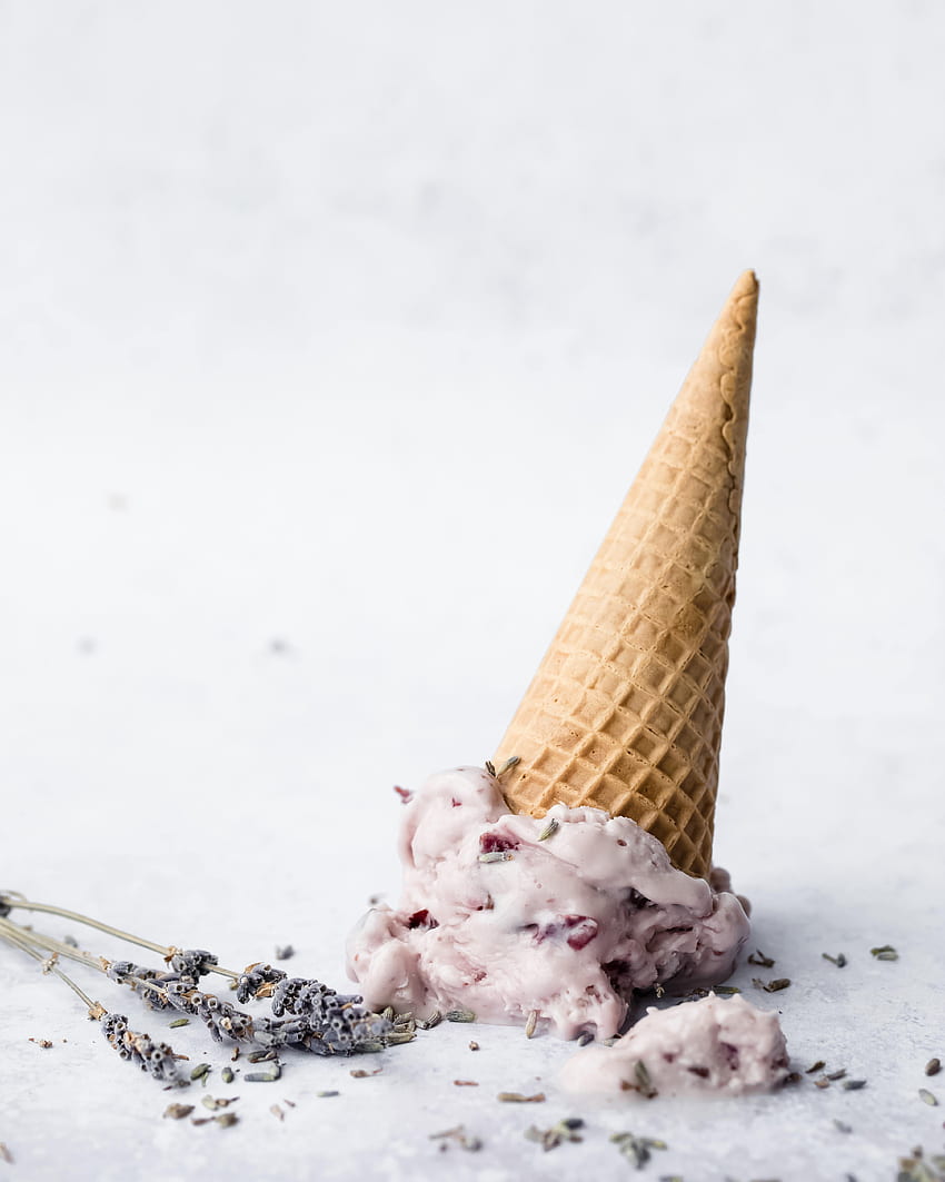 Food, Desert, Ice Cream, Lavender, Horn, Shoehorn HD phone wallpaper