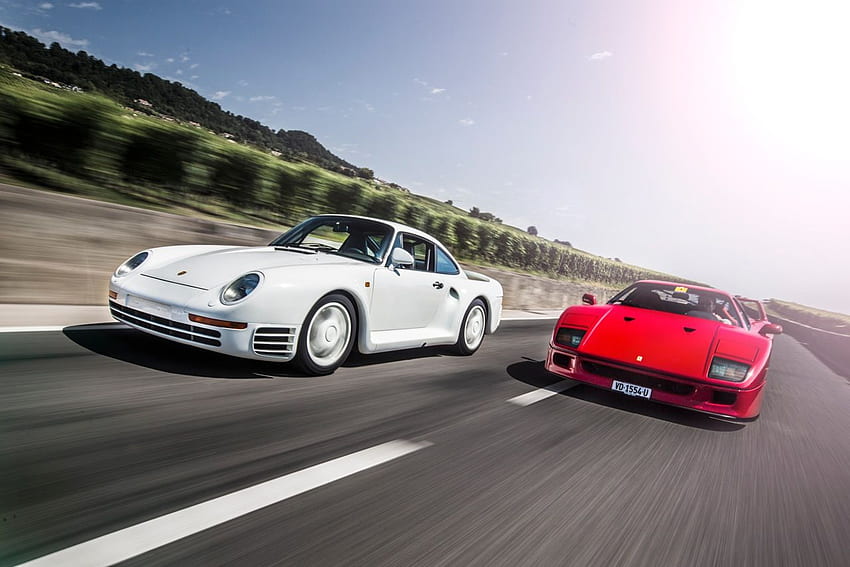 Porsche 959 and Ferrari F40: The supercars that the Group B gave birth HD wallpaper