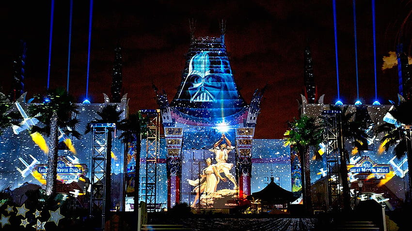 Disney Parks After Dark: 'Star Wars: A Galactic Spectacular' Lights, Hollywood Studios at Night HD wallpaper
