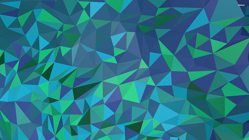 Bluish Polygon Mesh - Polygon Vector, Rainbow Polygon HD wallpaper