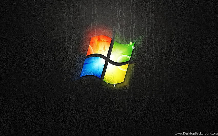 暗い Windows ロゴの背景 高画質の壁紙