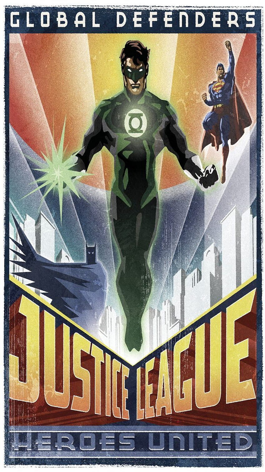 men, Green Lantern, Flash, Justice League, Batman logo, Vintage Superman HD phone wallpaper