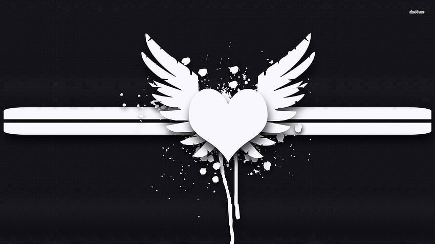 Angel wings heart - Artistic HD wallpaper