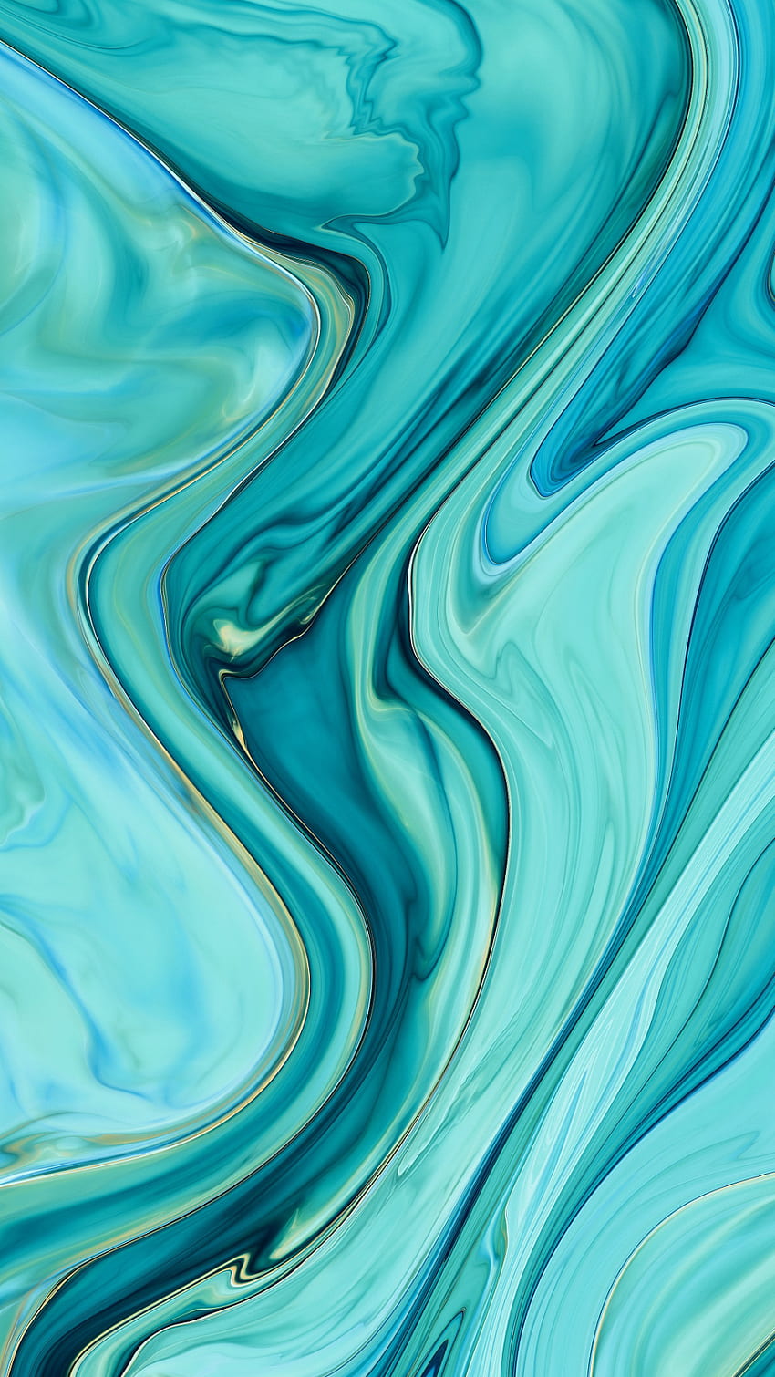 iPhone azul verde sinuoso gradiente visual Background Papel de parede de celular HD