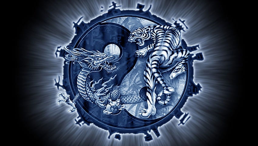 Lo yin yang è un simbolo popolare nella cultura cinese. Descrizione da. Ho cercato questo o. Illustrazione del drago, Ying yang, Yin yang, Cool Yin Yang Sfondo HD