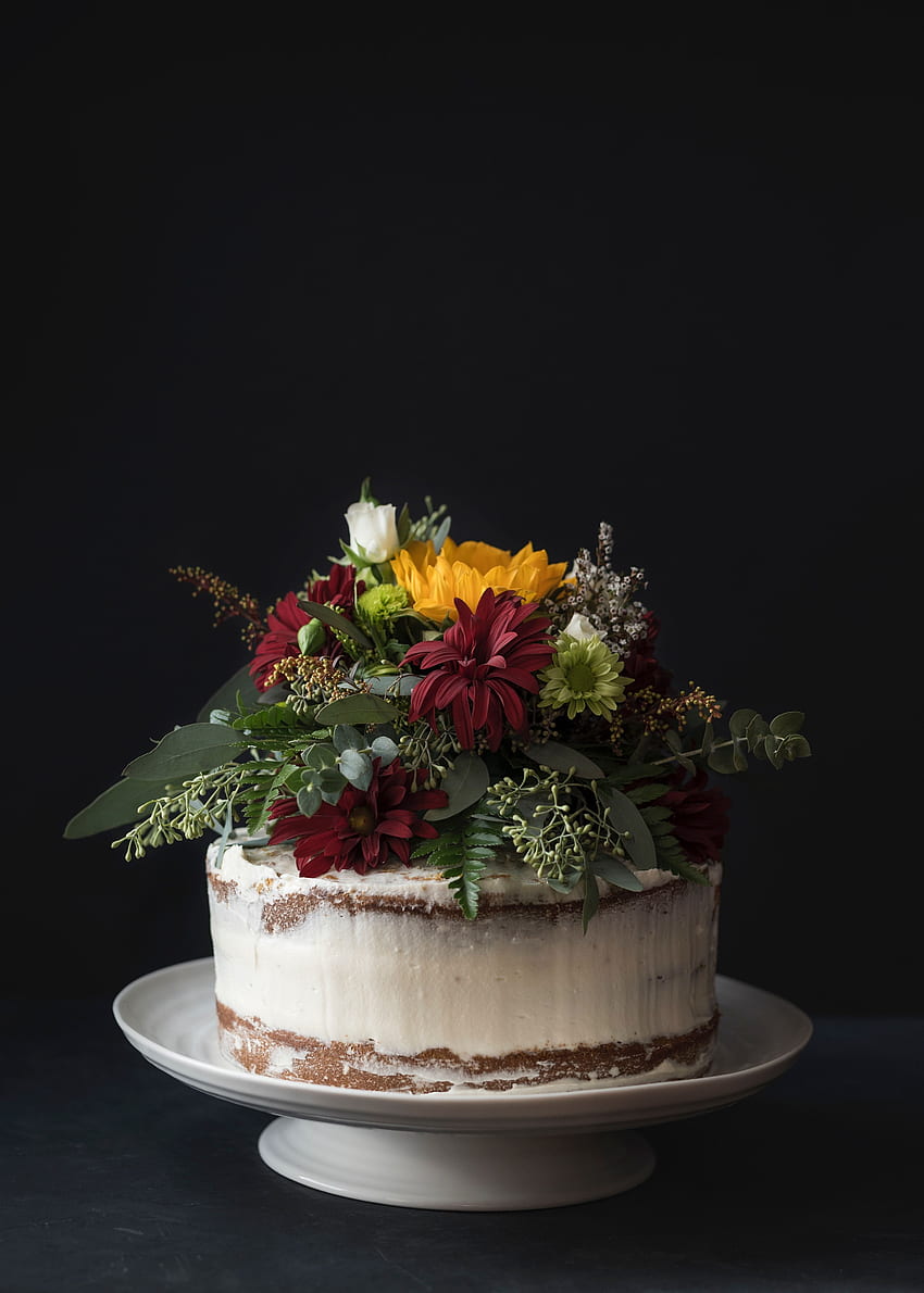 Flowers, Food, Desert, Cake, Bakery Products, Baking HD phone wallpaper