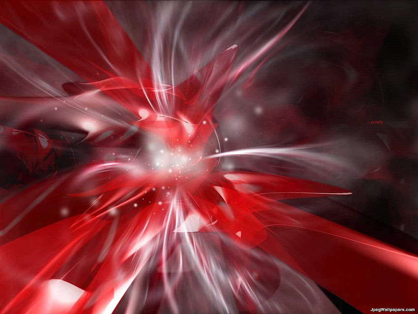 Ledakan Merah 3D, putih, 3d, merah, meledak, fraktal Wallpaper HD