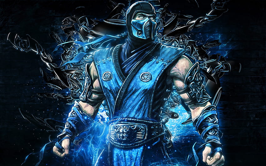 Sub-Zero, Fankunst, Ninja, Mortal Kombat X, kreativ, Mortal Kombat, 3D-Kunst, Sub-Zero Mortal Kombat HD-Hintergrundbild