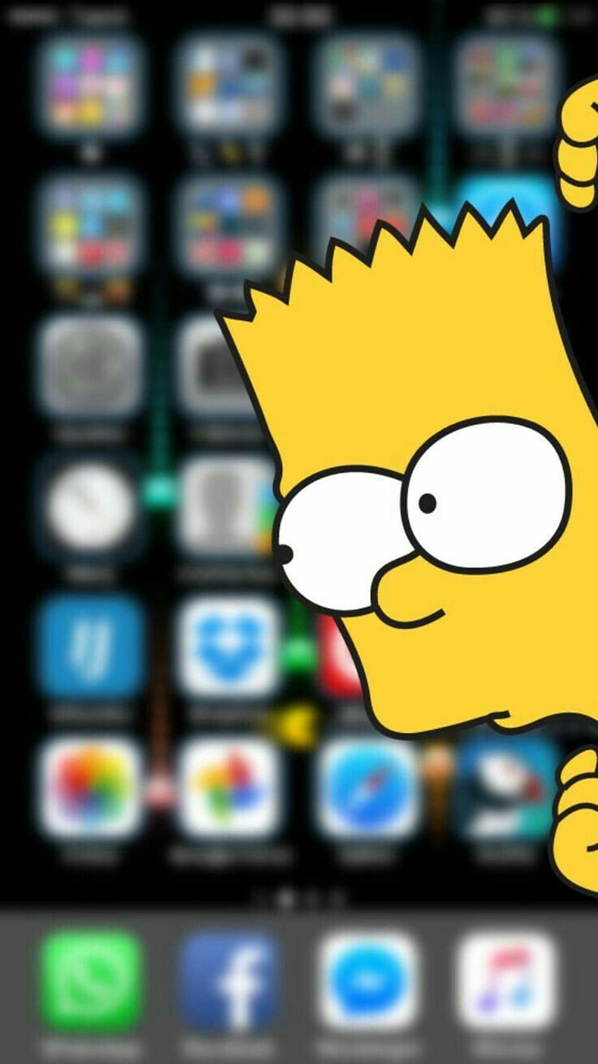 Bart Simpson iPhone, Sad Simpsons wallpaper ponsel HD