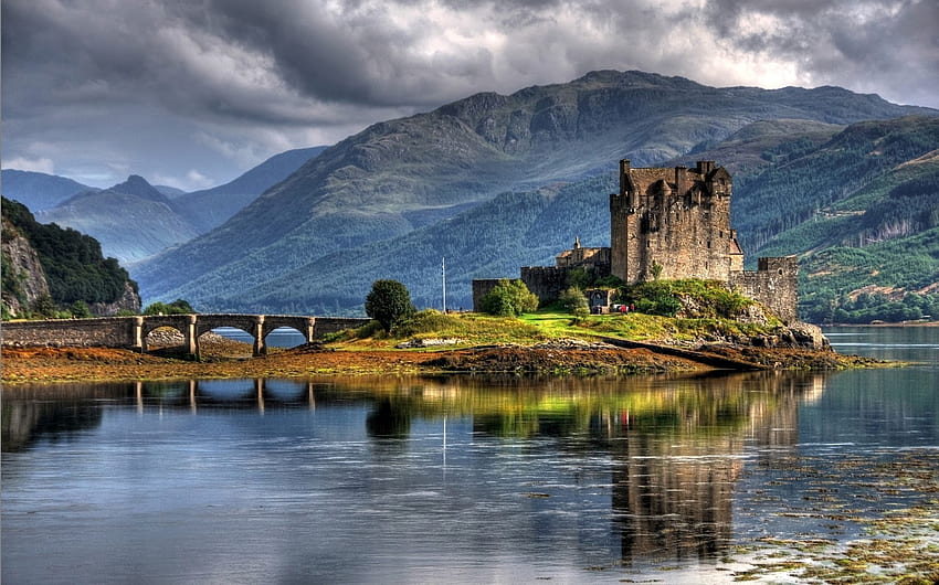 ปราสาท Eilean Donan - สกอตแลนด์, ปราสาท Eilean Donan, ที่ราบสูงสกอตแลนด์, ปราสาทสกอตแลนด์, สกอตแลนด์ วอลล์เปเปอร์ HD