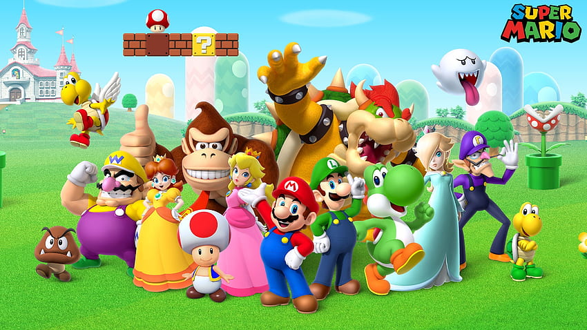 Super Mario Bros. วิดีโอเกม มาริโอ วอลล์เปเปอร์ HD