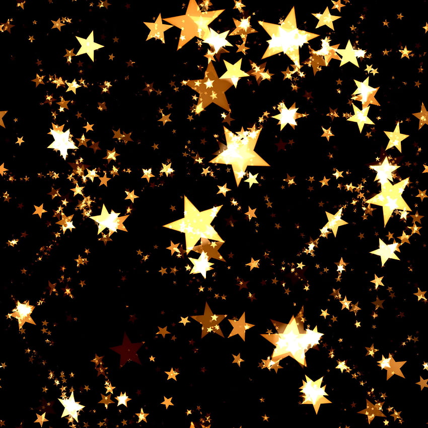 Gold Star Background, Black and Gold Stars HD phone wallpaper