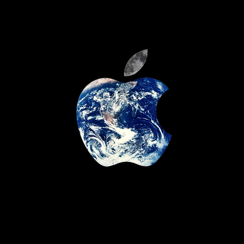 Earth Apple Logo iPad HD phone wallpaper