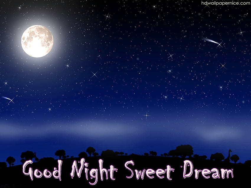 Sweet Dream Good Night Moon Stars HD wallpaper | Pxfuel