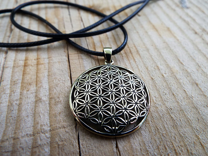 Flower of Life Seed of Life Pendant Handmade Protection Bronze Ancient Symbol Necklace Jewelry Floral Boho HD wallpaper