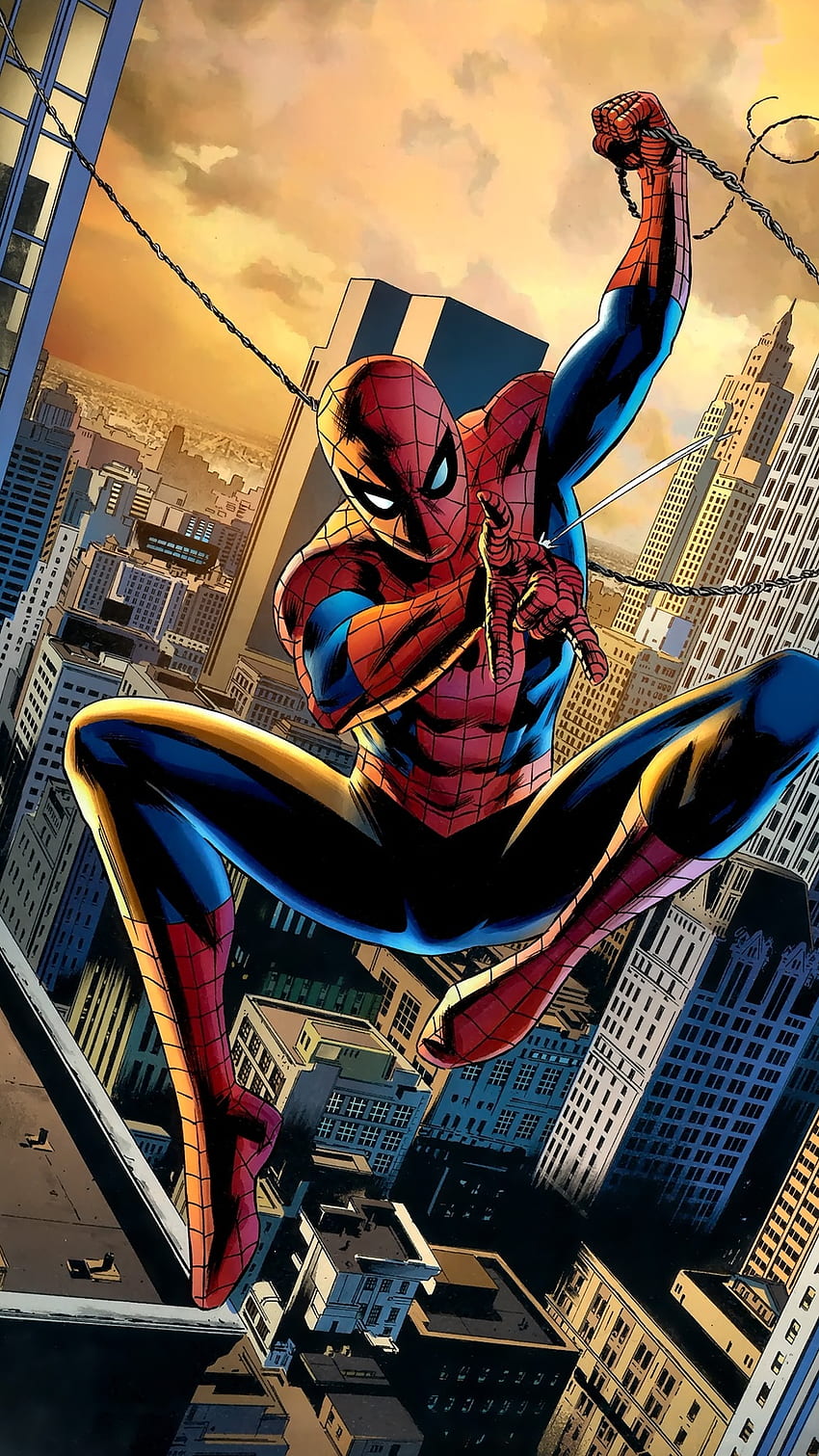 Cómic de Spiderman, Cómic de dibujos animados, Cómic de Spiderman de dibujos animados fondo de pantalla del teléfono