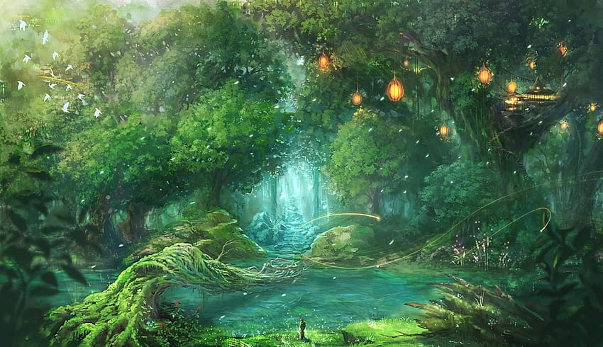 Magical Green, Magical Spring HD wallpaper
