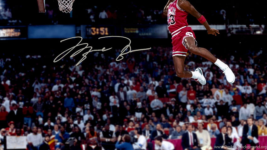 Latar Belakang Great Dunk Michael Jordan, Michael Jordan Dunking Wallpaper HD