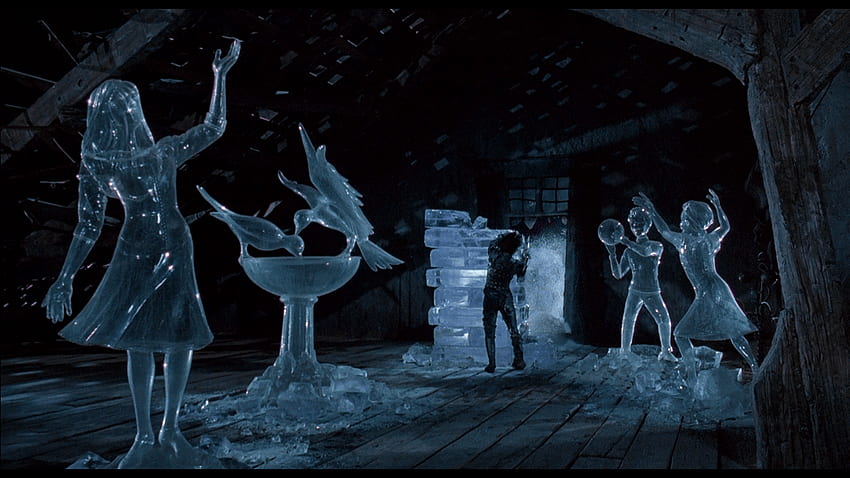 Edward Scissorhands. Movie Plot Holes Edward aux mains d'argent, sculpture de glace Fond d'écran HD