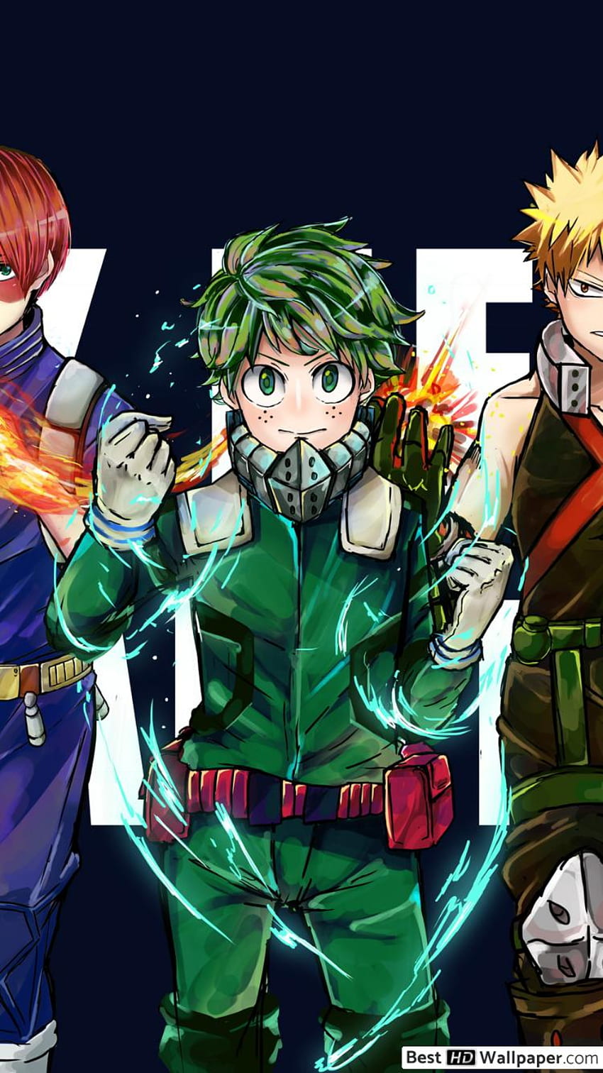 My Hero Academia - Shoto Todoroki, Izuku Midoriya & Katsuki Bakugo ...