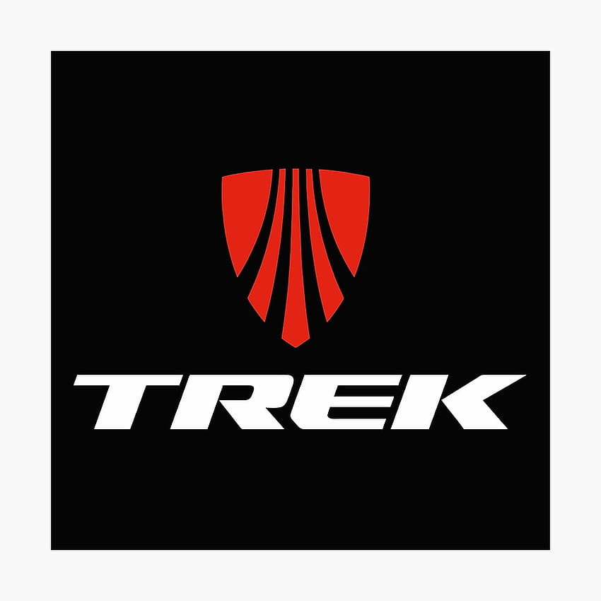 Plakat z logo roweru Trek, logo rowerów Trek Tapeta na telefon HD