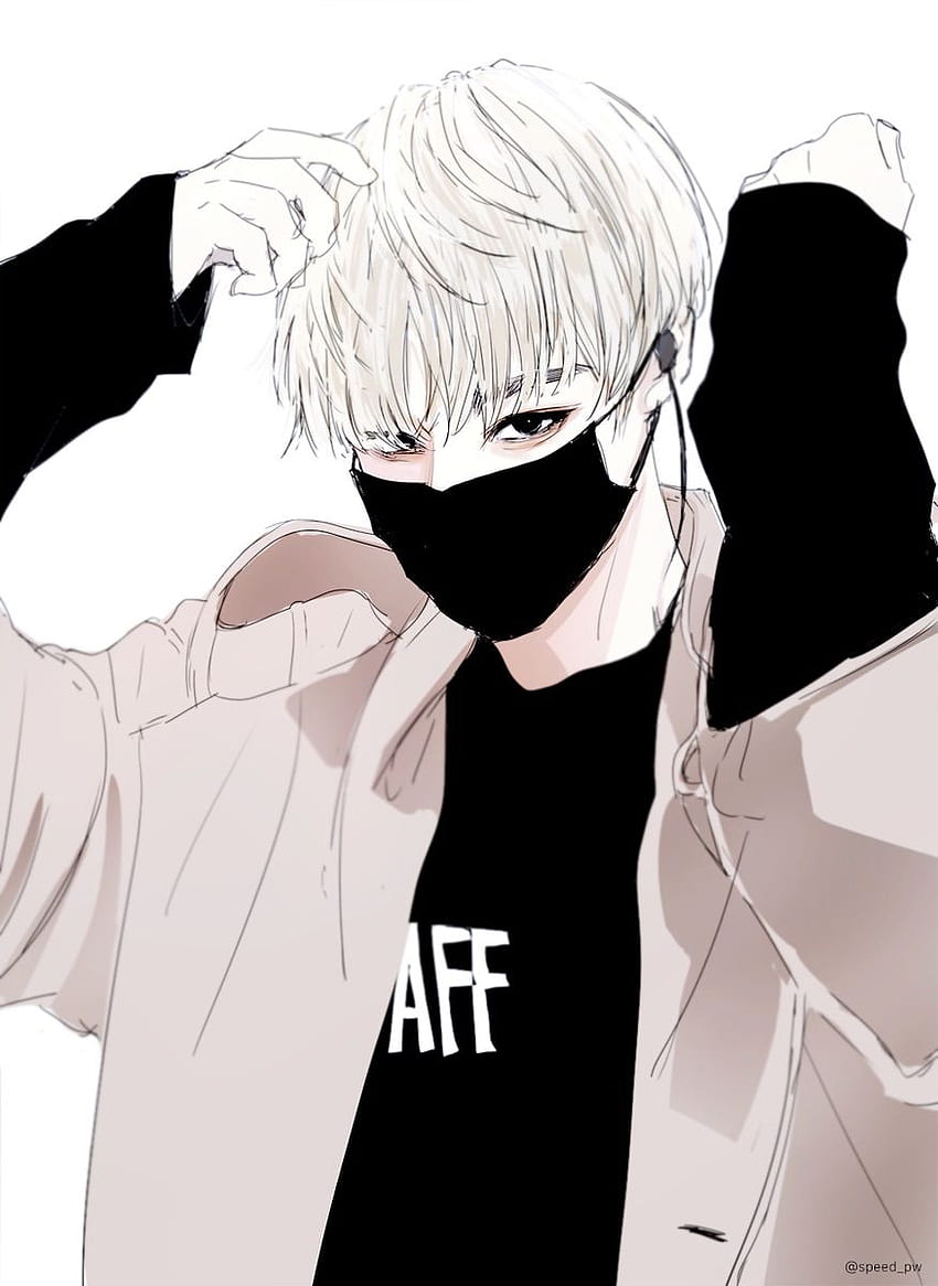 Anime Boy Maske, Anime Boy mit Maske HD-Handy-Hintergrundbild