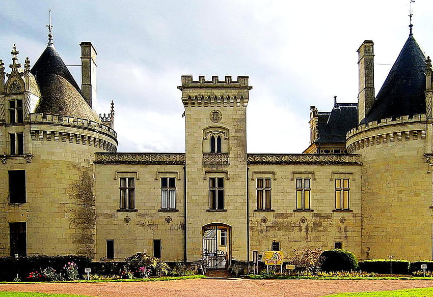 Background Château De Brézé, Castle, France. TOP HD wallpaper