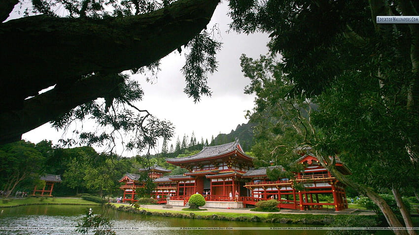Byodo In Temple, японски храм, Оаху, Хавай HD тапет