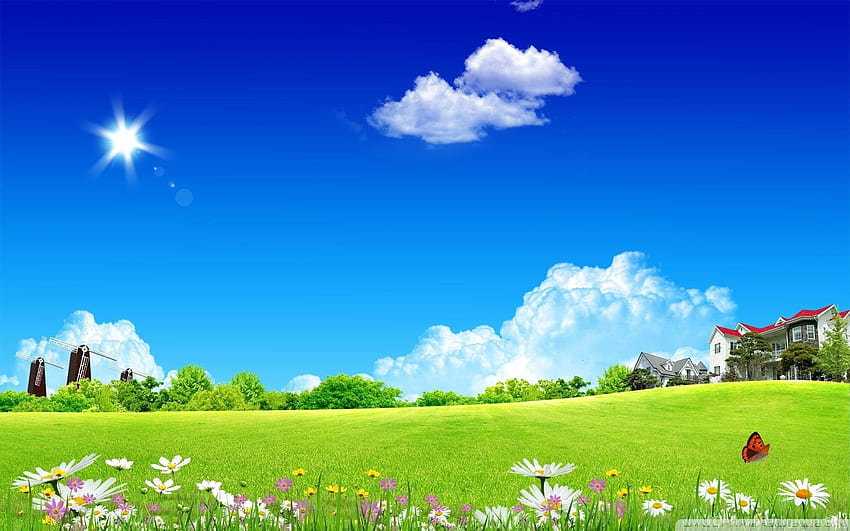 Spring Nature Background, May Spring HD wallpaper