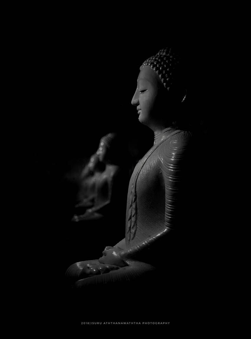 buda, Buda preto e branco Papel de parede de celular HD