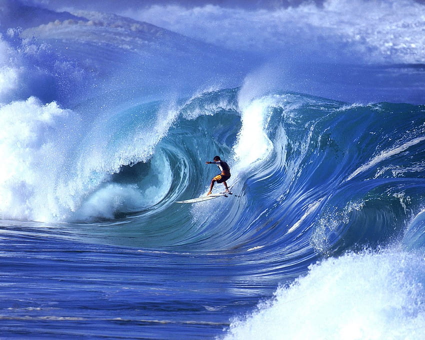 Waves, blue, sea, surfer, wave, ocean HD wallpaper | Pxfuel