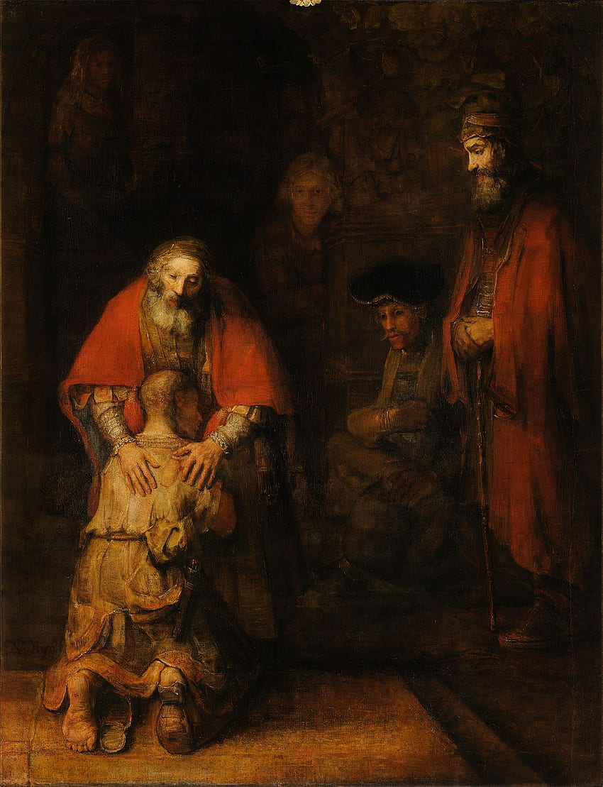 Rembrandt Harmensz van Rijn - Return of the Prodigal Son - Google Art HD phone wallpaper