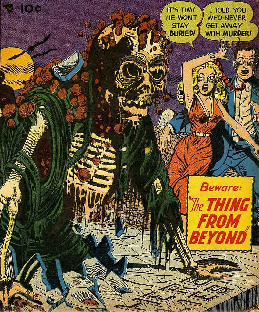 Seltsame seltsame Welt, Vintager Horror-Comic HD-Handy-Hintergrundbild