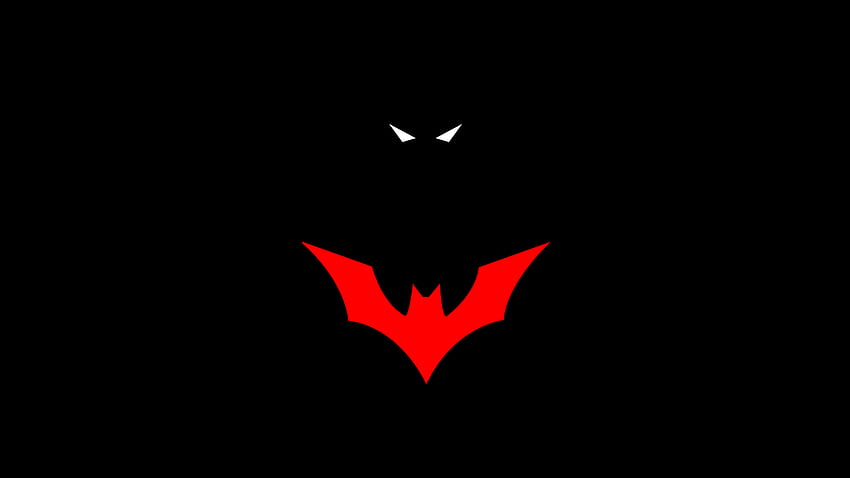 Logo Batman Merah dan Hitam Wallpaper HD
