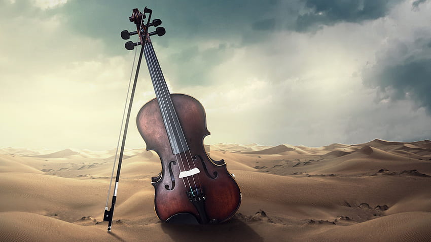 Violin , Musical, Desert, Storm, graphy, Fiddle HD wallpaper