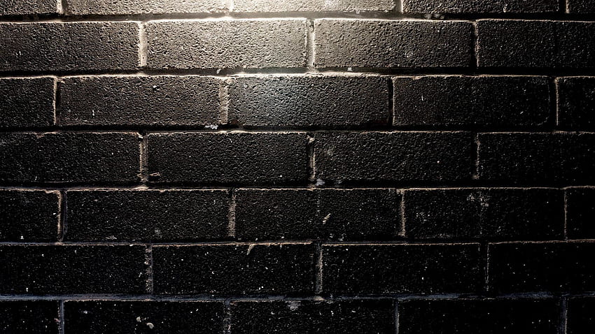 검은 벽돌 벽 배경 검은 벽돌, 멋진 벽돌 HD 월페이퍼