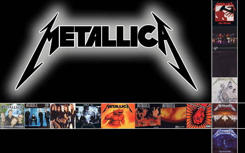 Албуми на Metallica, черен, акустичен, metallica, гняв, симфония, всички, мълния, убийство, гараж, албуми HD тапет