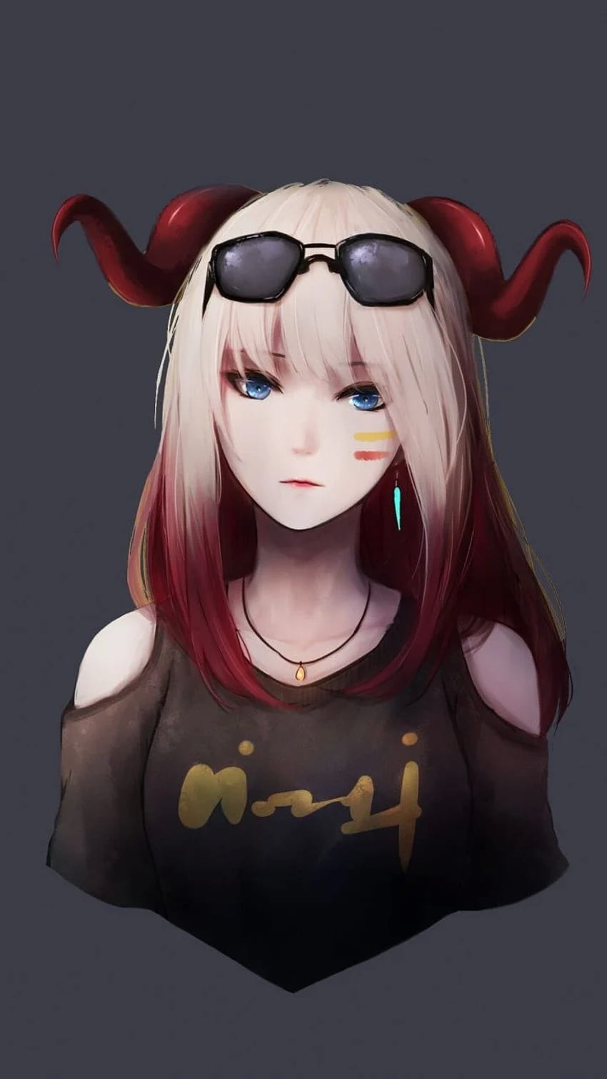 Anime Hair With Devil Horns - Roblox