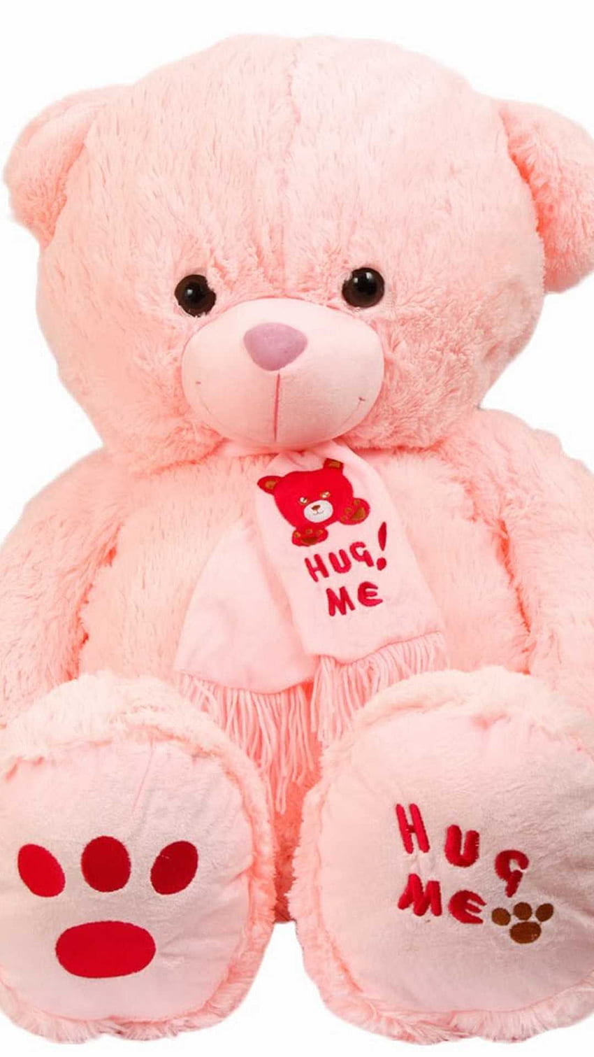 Teddybär, niedlicher schöner rosa Teddy HD-Handy-Hintergrundbild