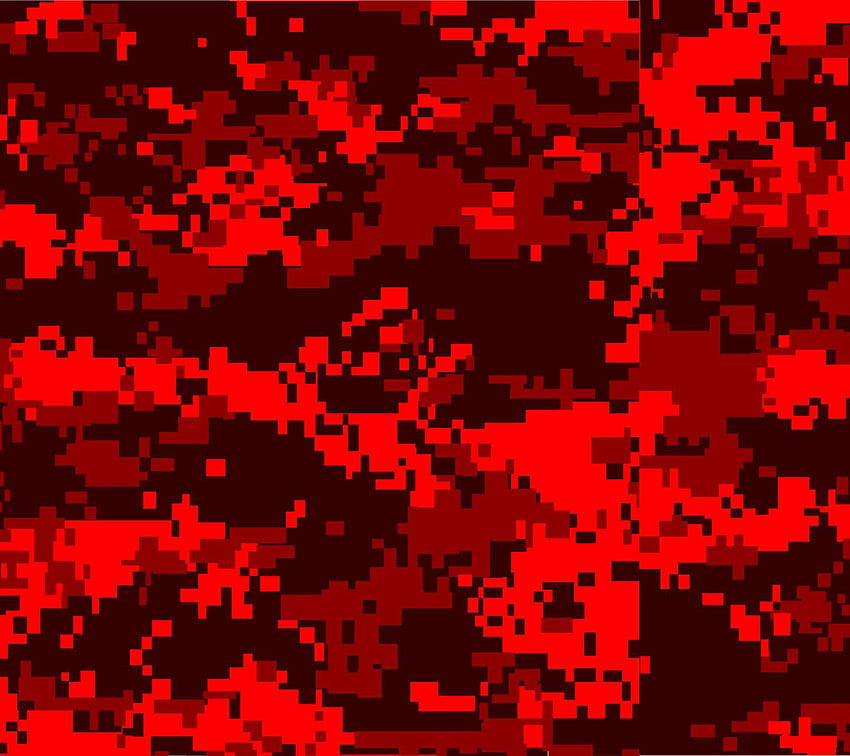 Cyfrowy czerwony kamuflaż Tapeta HD
