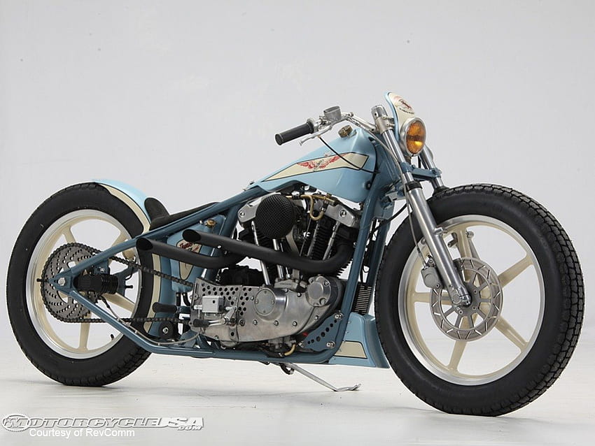 Custom Harley, Custom, , Fahrrad, Blau HD-Hintergrundbild