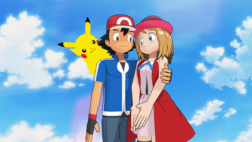 I made this wallpaper from Novaskin, making Serena and Ash going