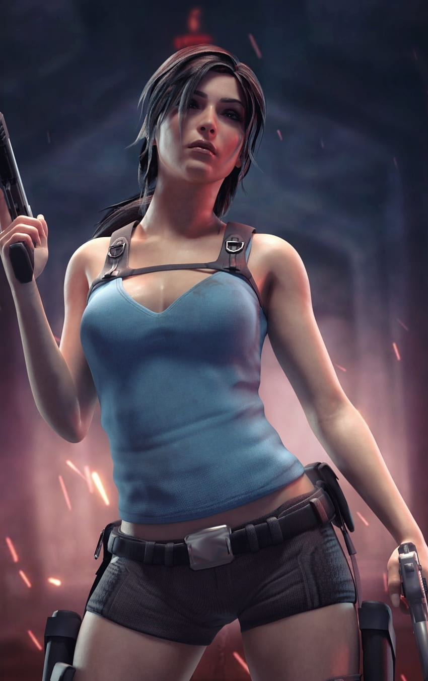 Lara Croft, portret Tomb Raider, 2020, gra, iphone 5, iphone 5s, iphone 5c, ipod touch, , tło, 26468 Tapeta na telefon HD