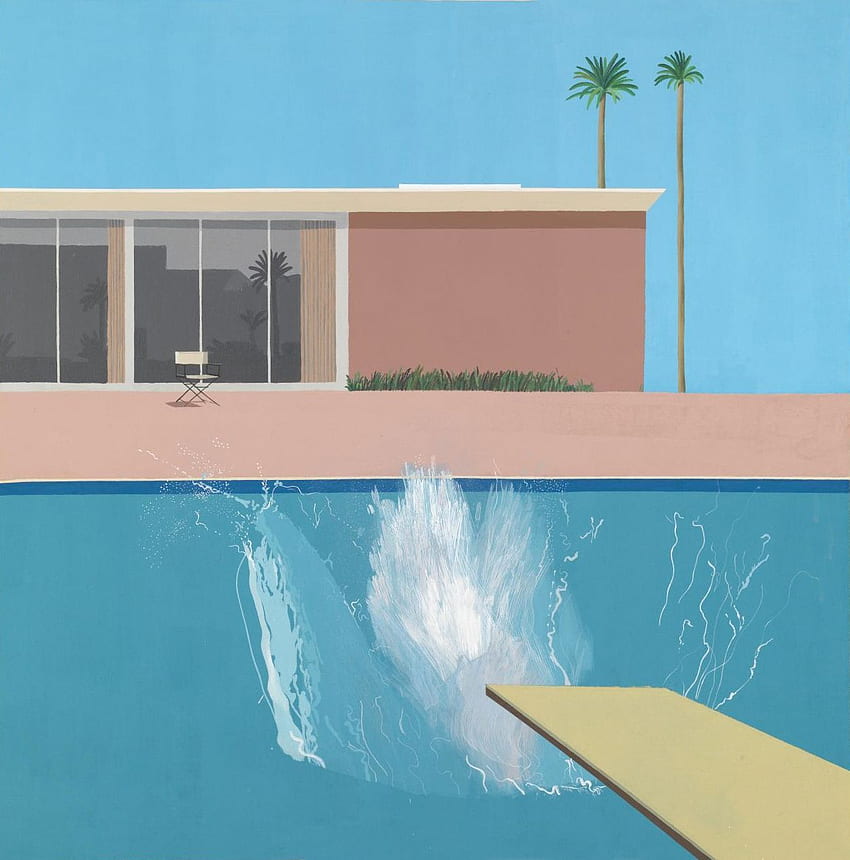 DAVID HOCKNEY, The Bigger Splash, 1967. Acrylic paint on canvas HD phone wallpaper