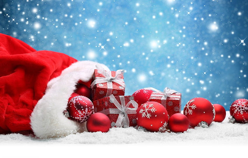 dekoracja, Boże Narodzenie, prezenty, Nowy Rok, torba, nowy rok, Boże Narodzenie, torba na zabawki, ozdoba, worek zabawek, tornister, Torba Świętego Mikołaja, Torba Świętego Mikołaja, prezenty, Duch Świąt, Duch Świąt dla Tapeta HD