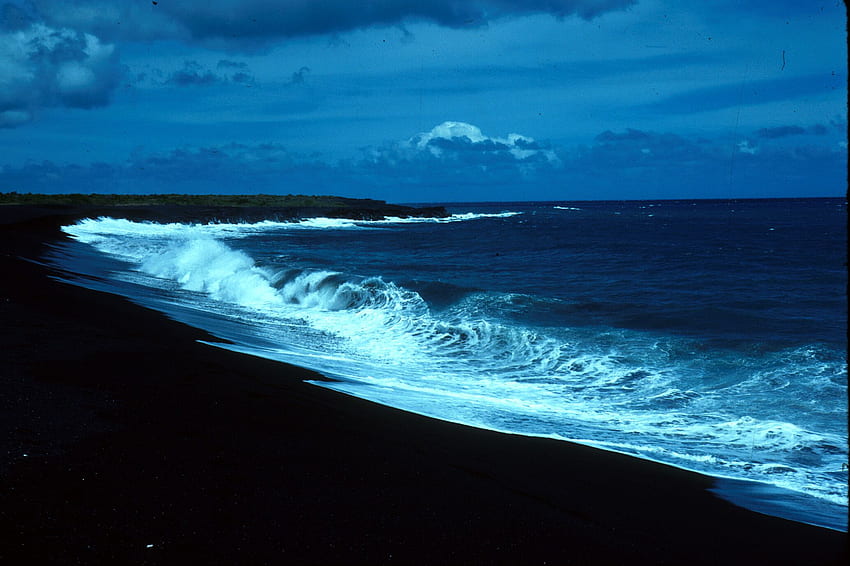 Black Sand Beaches Background HD wallpaper