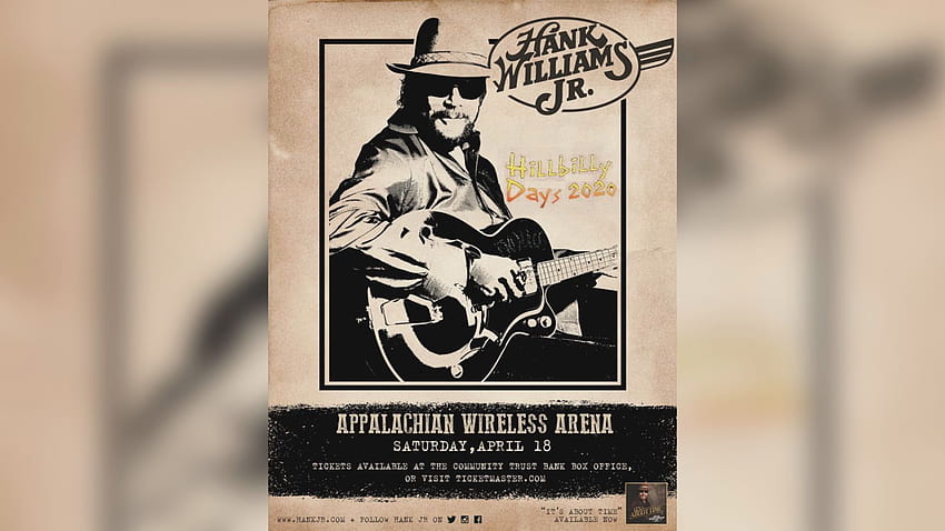 Hank Williams Jr. to headline Hillbilly Days at Appalachian Wireless Arena HD wallpaper