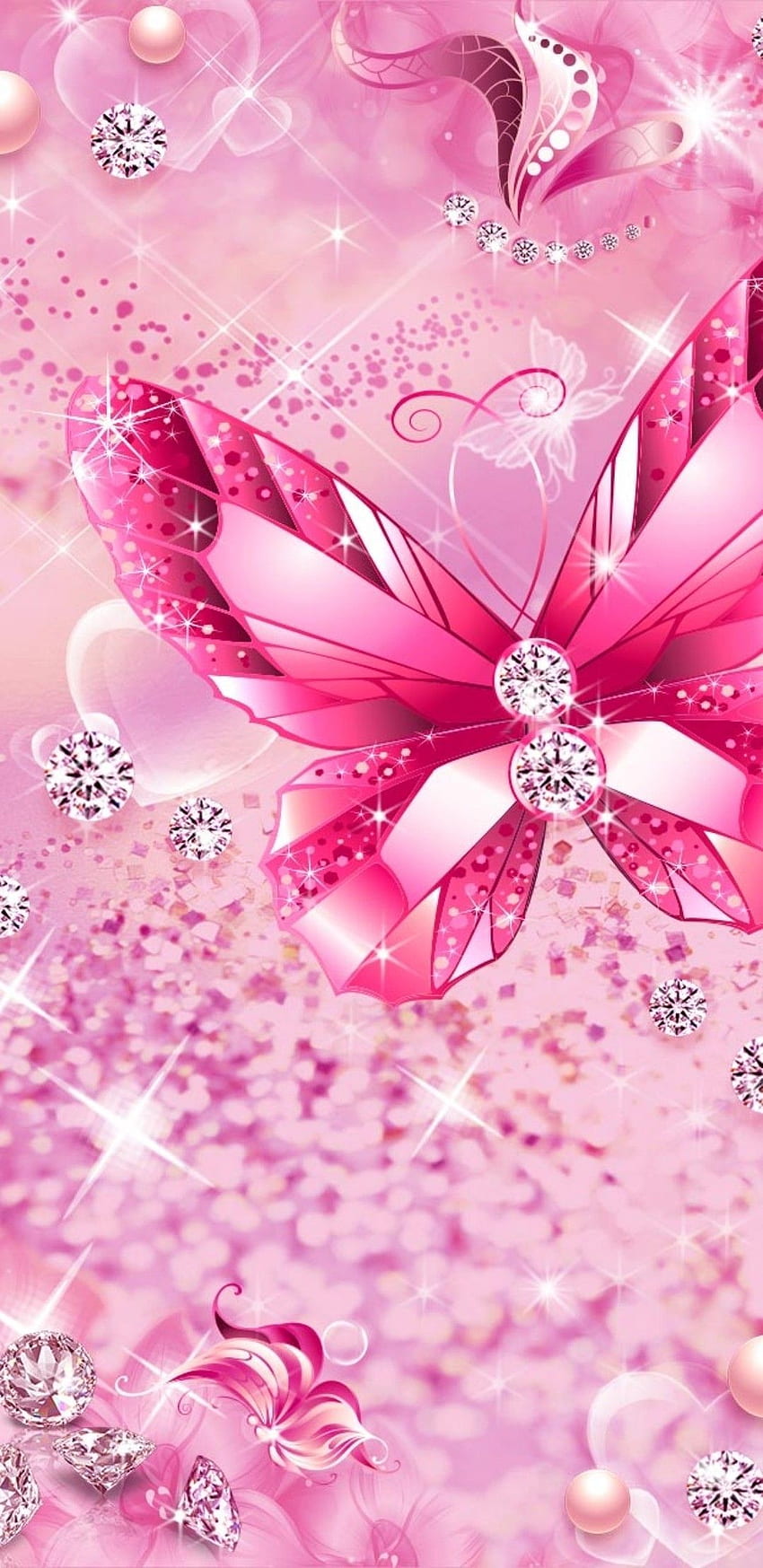 Telefono Farfalla Rosa. Bling, Farfalla, Farfalla, Farfalla Glitter Rosa Sfondo del telefono HD