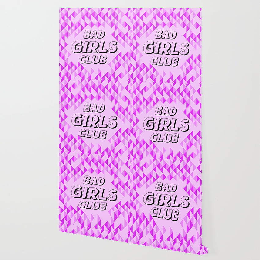 bad girl , pink, purple, text, violet, font, lilac, magenta, pattern, paper product, label, Pink Bad Girl HD phone wallpaper